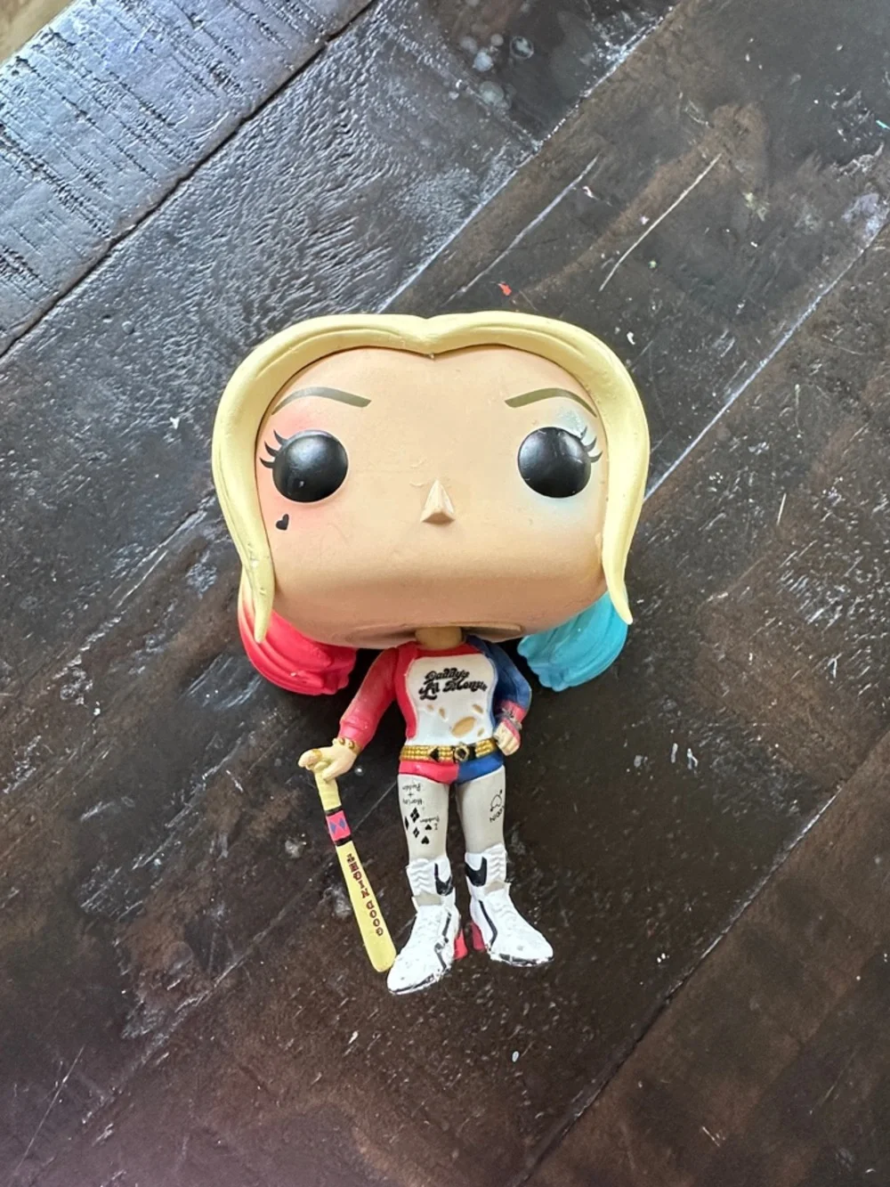 Harley Quinn Pop! Vinyl Figure - Blonde with Red & Blue Tips